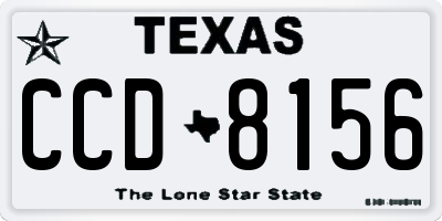 TX license plate CCD8156