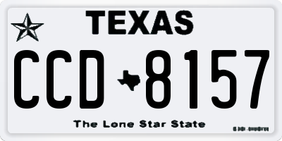 TX license plate CCD8157