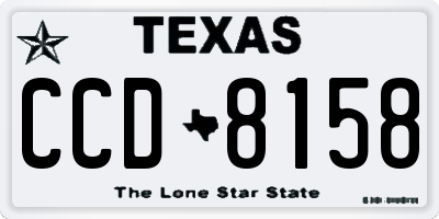 TX license plate CCD8158