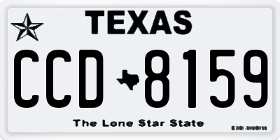 TX license plate CCD8159