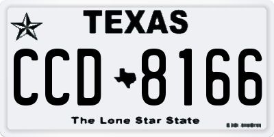 TX license plate CCD8166