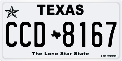 TX license plate CCD8167