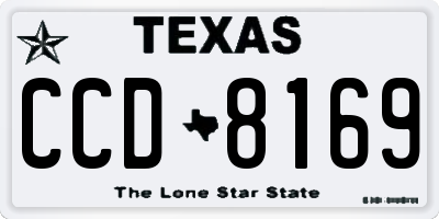 TX license plate CCD8169