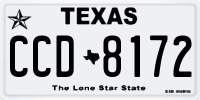 TX license plate CCD8172