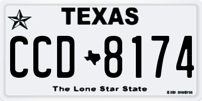 TX license plate CCD8174