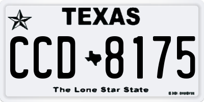 TX license plate CCD8175