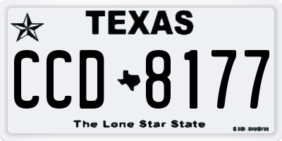 TX license plate CCD8177