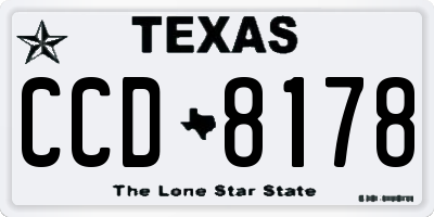 TX license plate CCD8178
