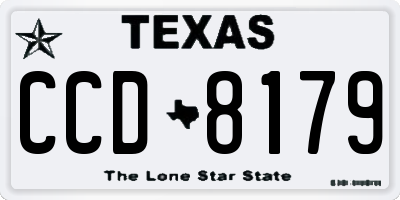 TX license plate CCD8179