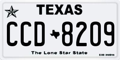 TX license plate CCD8209