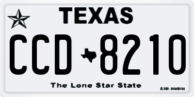 TX license plate CCD8210