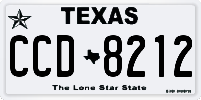 TX license plate CCD8212
