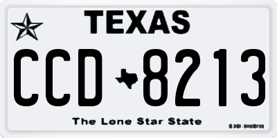 TX license plate CCD8213