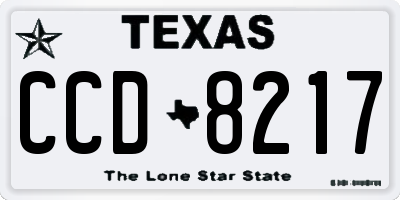 TX license plate CCD8217