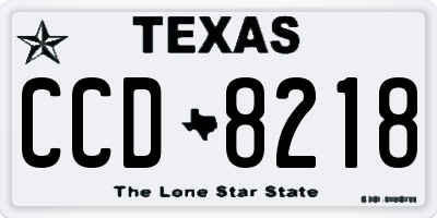 TX license plate CCD8218