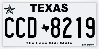 TX license plate CCD8219