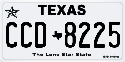 TX license plate CCD8225