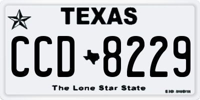 TX license plate CCD8229