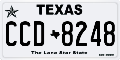 TX license plate CCD8248