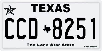 TX license plate CCD8251
