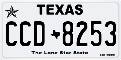 TX license plate CCD8253