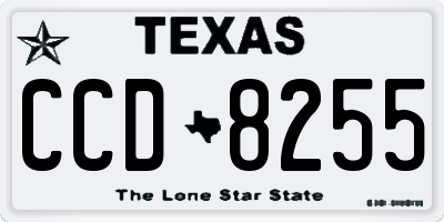 TX license plate CCD8255