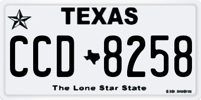 TX license plate CCD8258