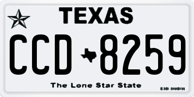 TX license plate CCD8259