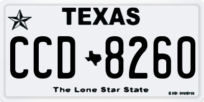 TX license plate CCD8260