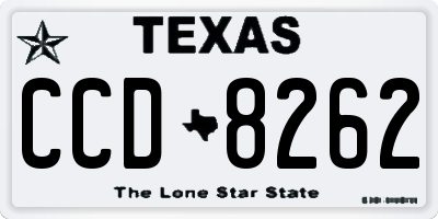 TX license plate CCD8262