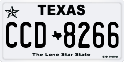 TX license plate CCD8266