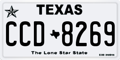 TX license plate CCD8269