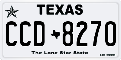 TX license plate CCD8270