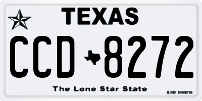 TX license plate CCD8272