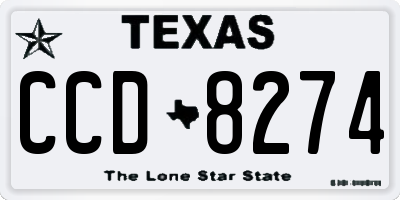 TX license plate CCD8274