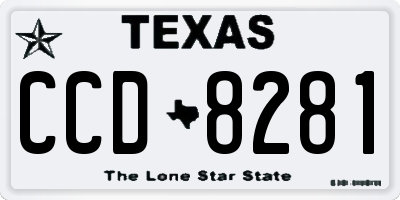 TX license plate CCD8281