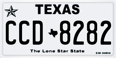 TX license plate CCD8282