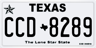TX license plate CCD8289