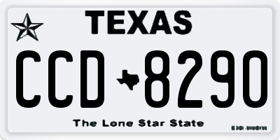 TX license plate CCD8290