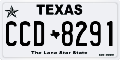 TX license plate CCD8291