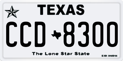 TX license plate CCD8300