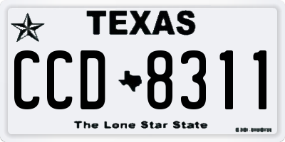 TX license plate CCD8311