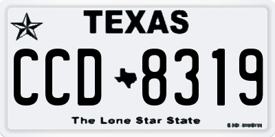 TX license plate CCD8319