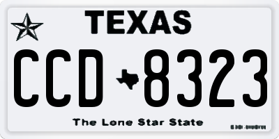 TX license plate CCD8323