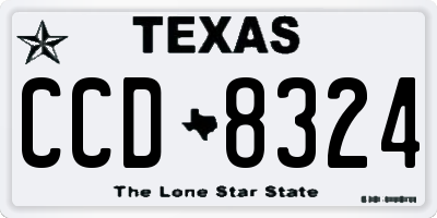 TX license plate CCD8324