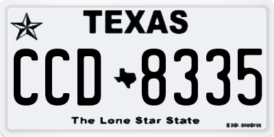 TX license plate CCD8335