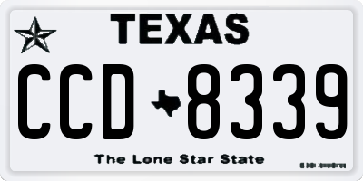 TX license plate CCD8339
