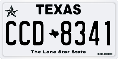 TX license plate CCD8341