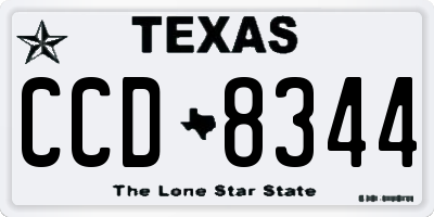 TX license plate CCD8344