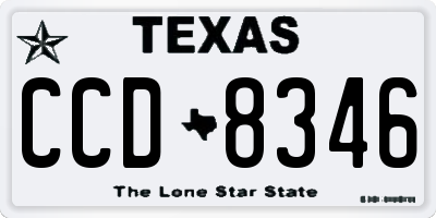 TX license plate CCD8346